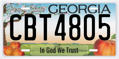 GA license plate CBT4805