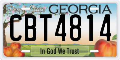 GA license plate CBT4814