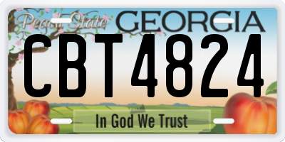 GA license plate CBT4824