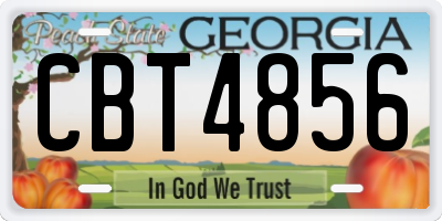 GA license plate CBT4856