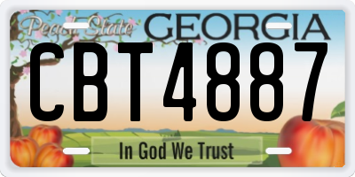 GA license plate CBT4887