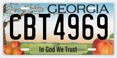 GA license plate CBT4969