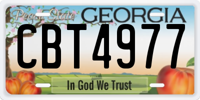 GA license plate CBT4977