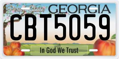 GA license plate CBT5059