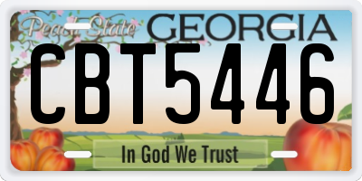 GA license plate CBT5446