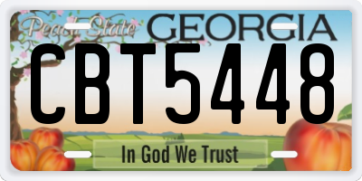GA license plate CBT5448
