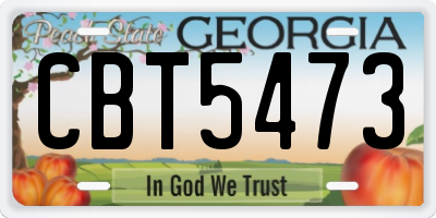 GA license plate CBT5473