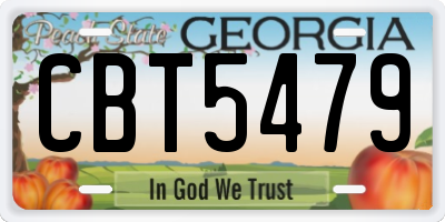 GA license plate CBT5479
