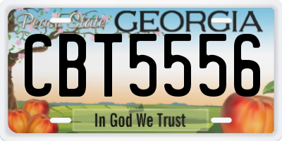 GA license plate CBT5556