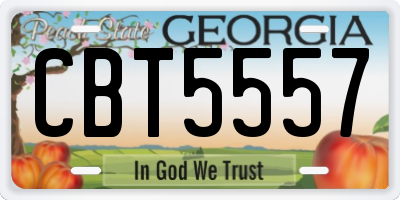 GA license plate CBT5557