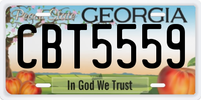 GA license plate CBT5559