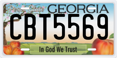 GA license plate CBT5569