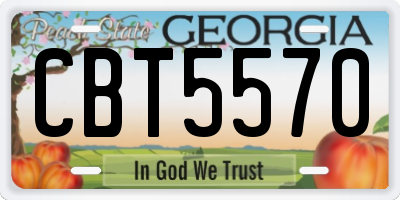 GA license plate CBT5570