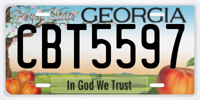 GA license plate CBT5597