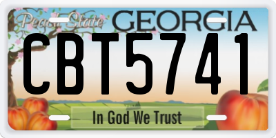 GA license plate CBT5741