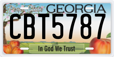 GA license plate CBT5787