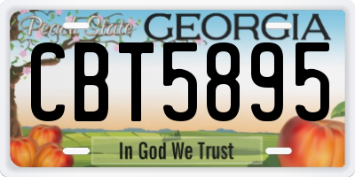 GA license plate CBT5895