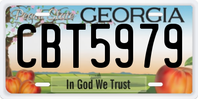 GA license plate CBT5979