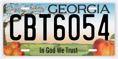 GA license plate CBT6054