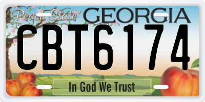 GA license plate CBT6174