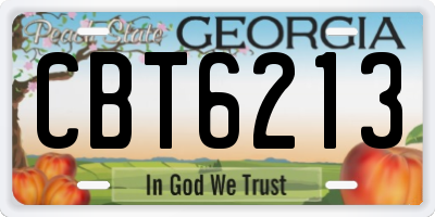 GA license plate CBT6213