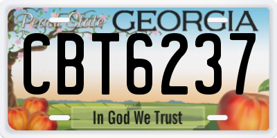 GA license plate CBT6237