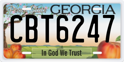 GA license plate CBT6247