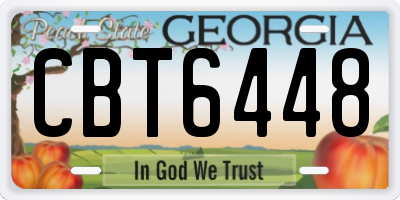 GA license plate CBT6448