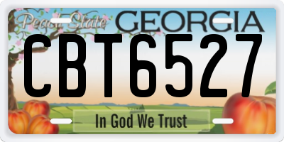 GA license plate CBT6527