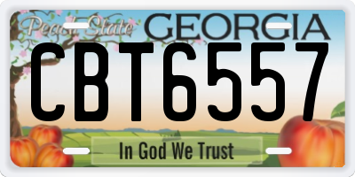 GA license plate CBT6557