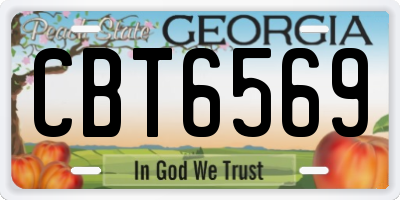 GA license plate CBT6569