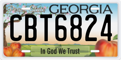 GA license plate CBT6824
