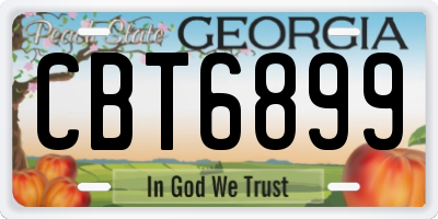 GA license plate CBT6899