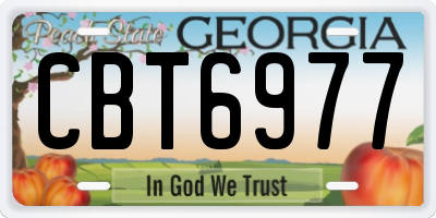 GA license plate CBT6977