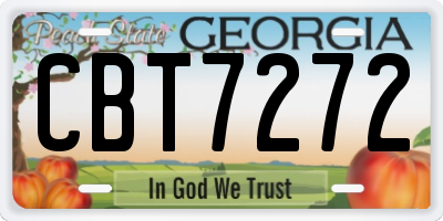 GA license plate CBT7272