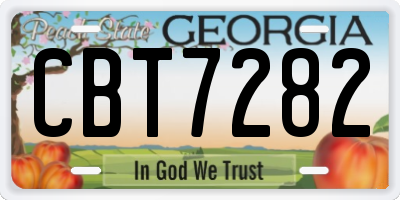 GA license plate CBT7282