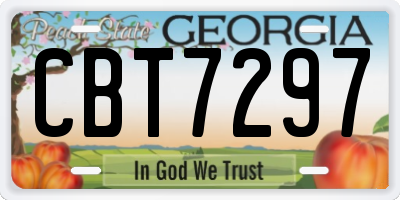 GA license plate CBT7297