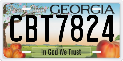 GA license plate CBT7824