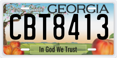 GA license plate CBT8413