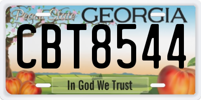 GA license plate CBT8544