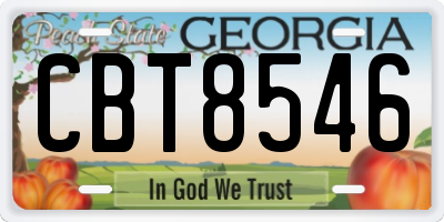 GA license plate CBT8546