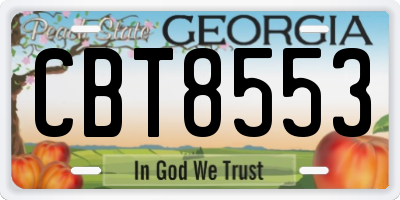 GA license plate CBT8553