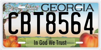 GA license plate CBT8564