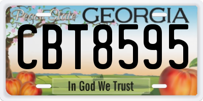 GA license plate CBT8595