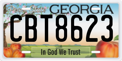 GA license plate CBT8623