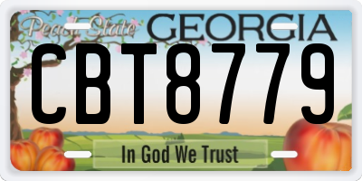 GA license plate CBT8779