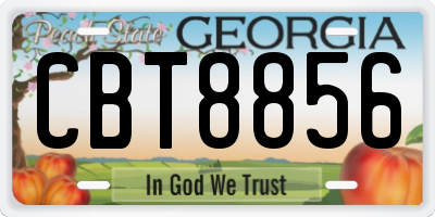 GA license plate CBT8856