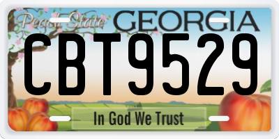 GA license plate CBT9529