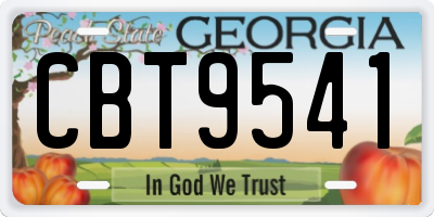 GA license plate CBT9541
