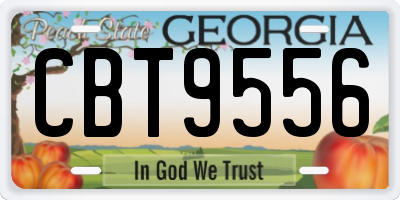 GA license plate CBT9556